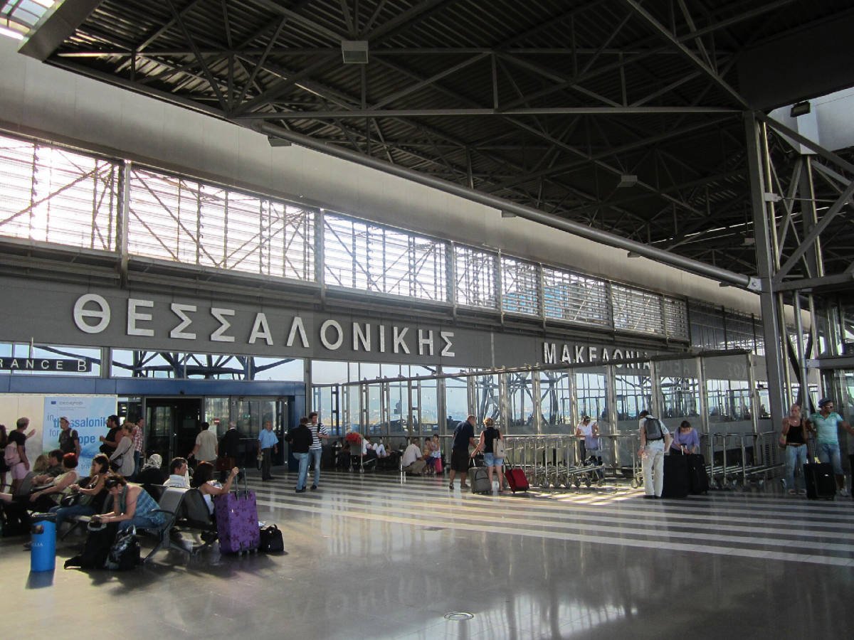The terminal hall at Thessaloniki Makedonia Airport